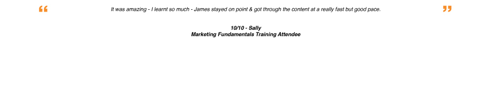 Sally-James Rendell Testimonial