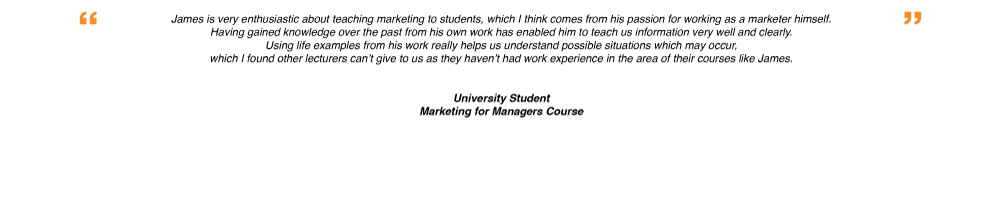 University Student 1-James Rendell Testimonial