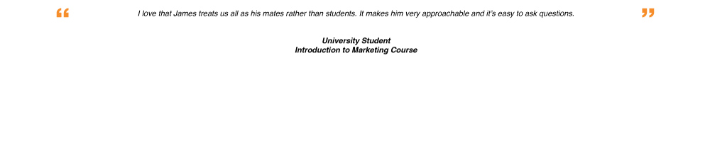 University Student 4-James Rendell Testimonial